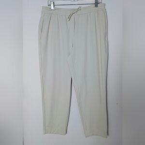 Lululemon Women's Drawstring Stretch Jogger Pants 7/8 Size L Luxtreme Stone EUC